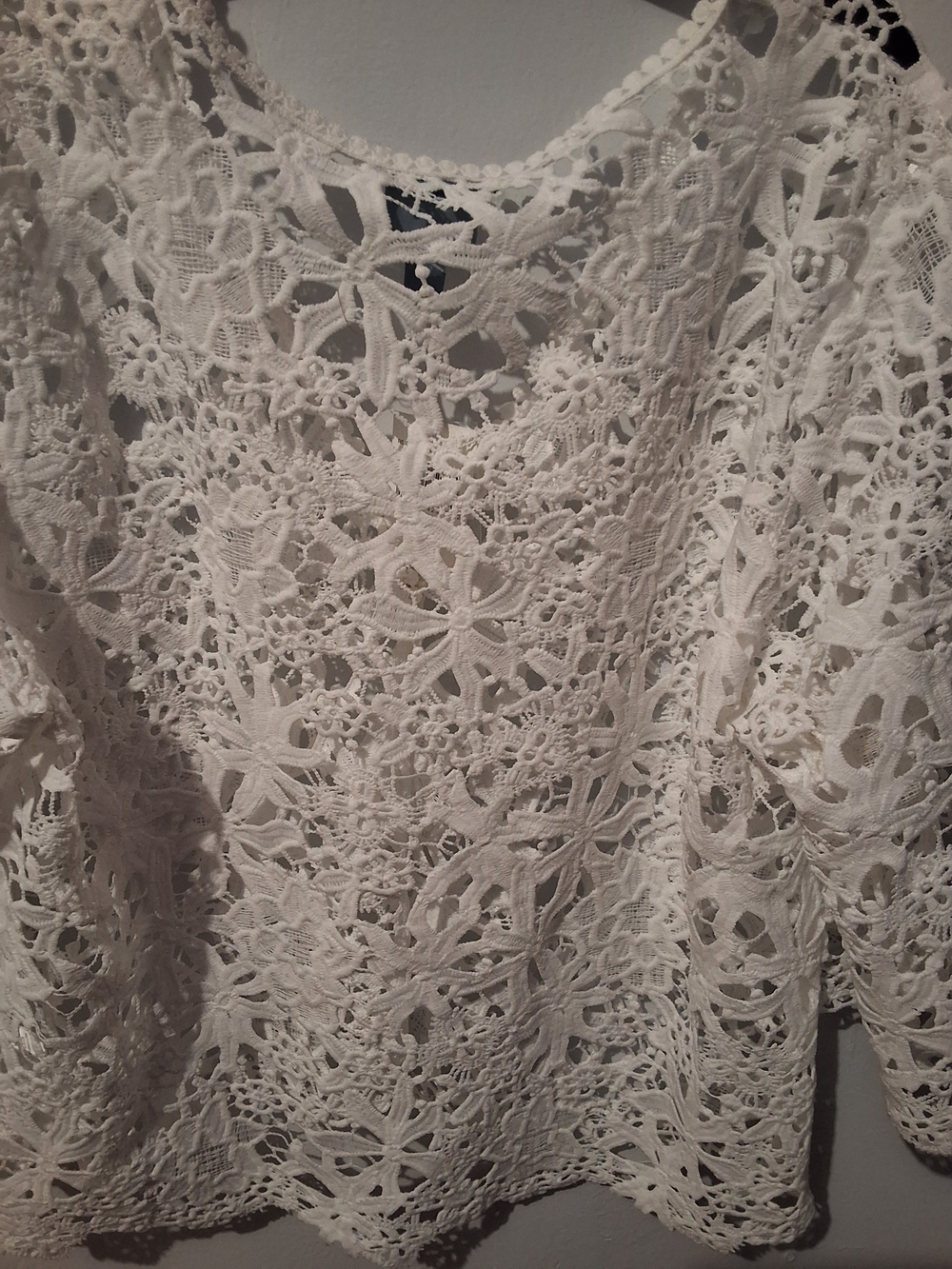 Rabbit Rabbit Rabbit White Crocheted Lace Tunic - Picture 5 of 5